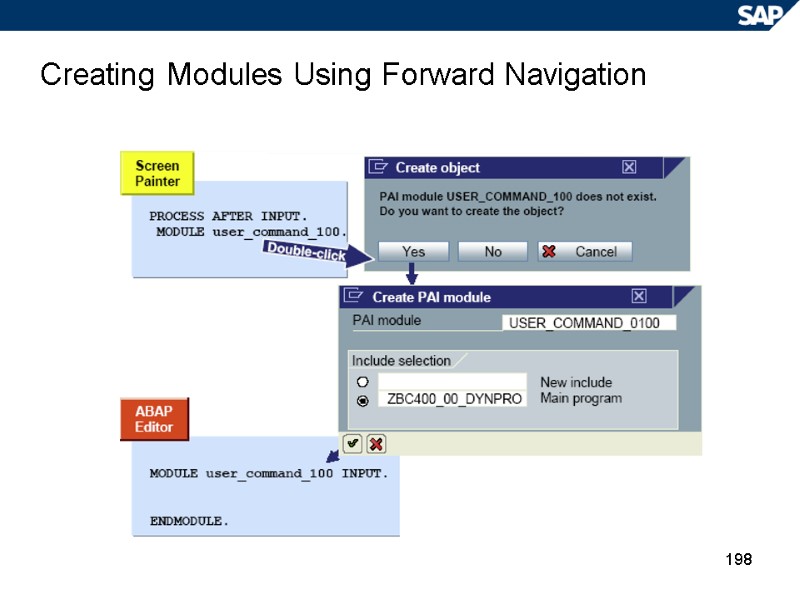 198 Creating Modules Using Forward Navigation